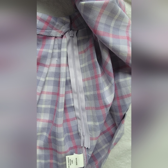 Self Esteem Pastel Lilac Purple Plaid Pleated Skirt Size Small - Picture 5 of 8